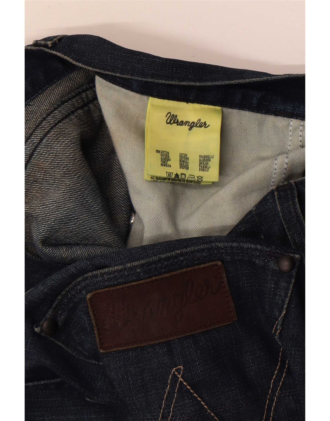Wrangler Damen Bootcut-Jeans W34 L32 Blaue Baumwolle