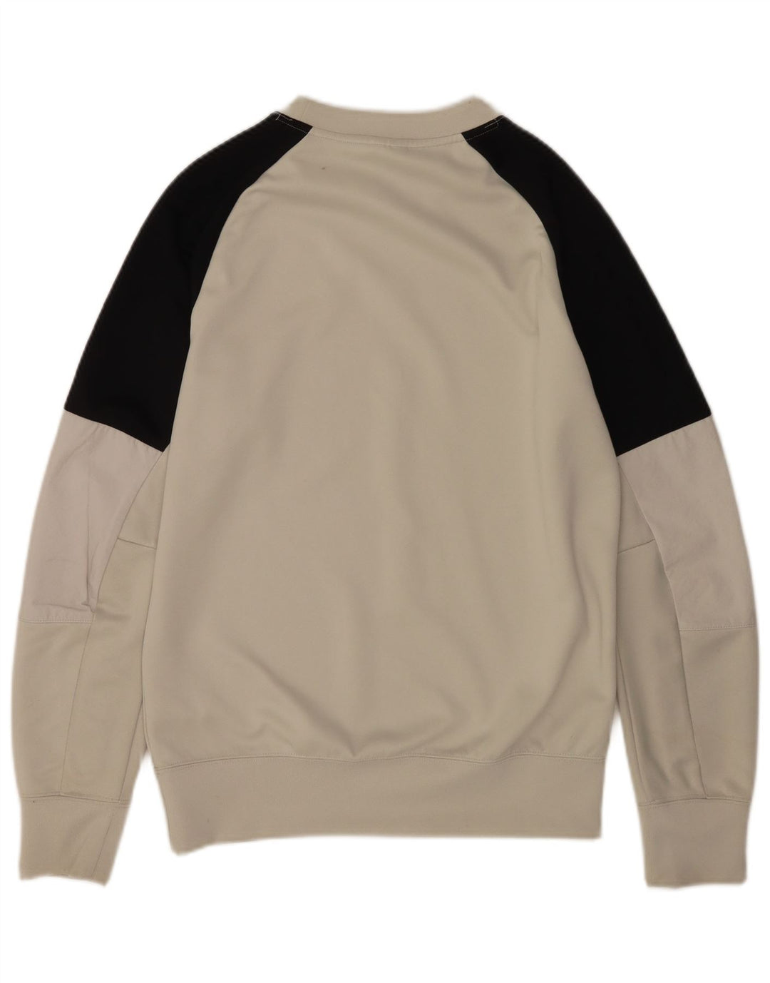 Nike Herren-Sweatshirt mit Grafik, klein, graues Farbblock-Polyester
