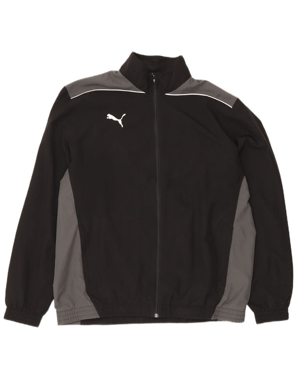PUMA Mens Tracksuit Top Jacket XL Black Colourblock Polyester