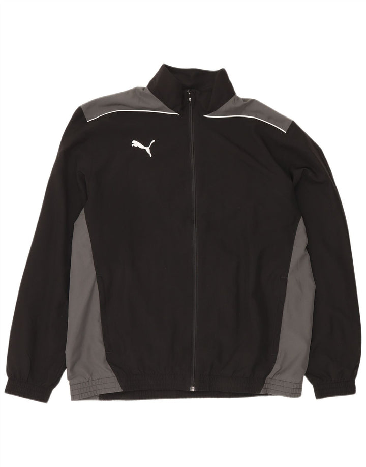 PUMA Herren-Trainingsanzug-Oberteil, Jacke, XL, Schwarz, Colourblock-Polyester