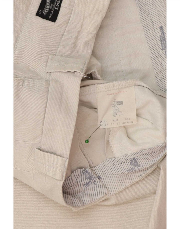 Levi's Herren-Chinohose mit Pegged, W32, L30, cremefarbene Baumwolle
