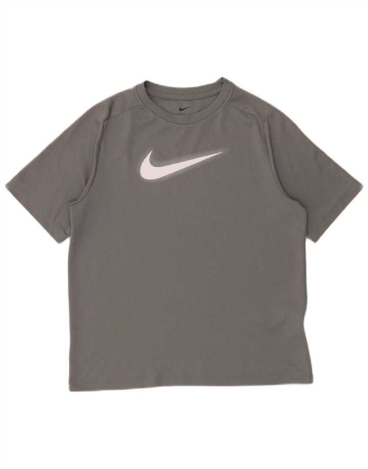 NIKE Dri Fit Grafik-T-Shirt für Jungen, 13–14 Jahre, XL, graues Polyester