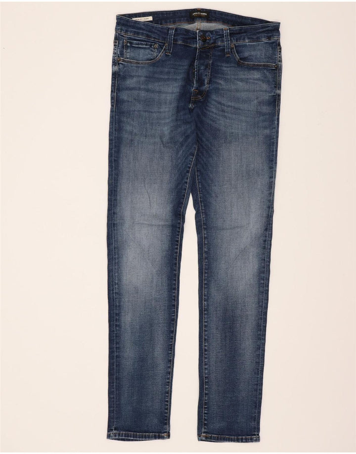 Jack & Jones Herren GLENN Slim Jeans W34 L34 Blaue Baumwolle