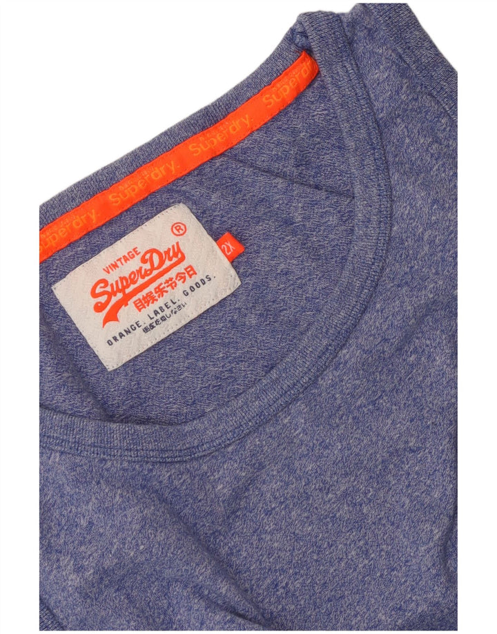 Superdry Herren Grafik-Trägershirt 2XL Blau meliert