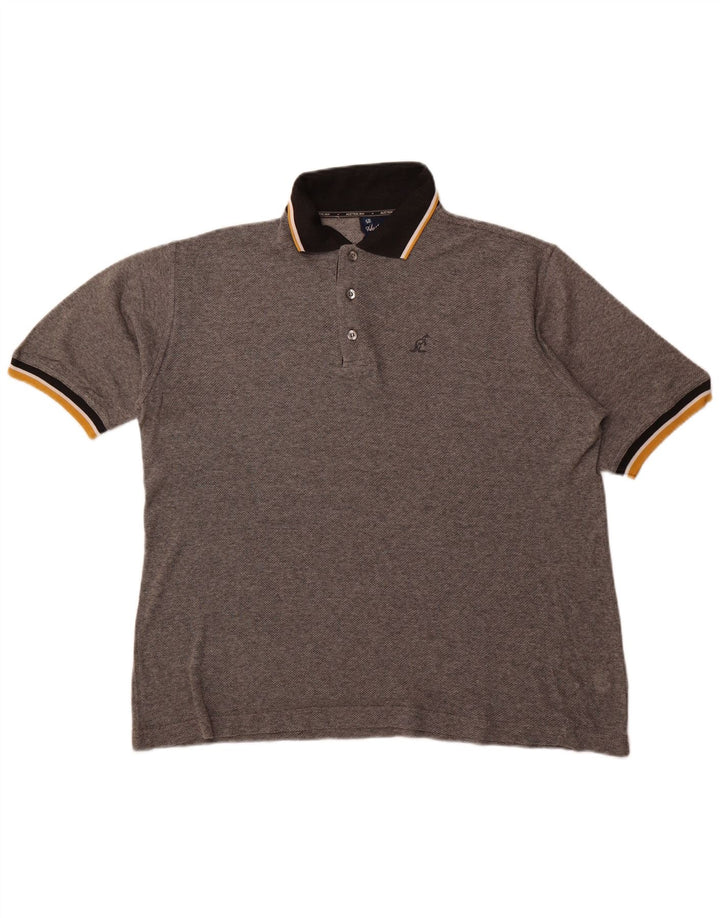 AUSTRALIAN L'ALPINA Mens Polo Shirt IT 50 Medium Grey Cotton