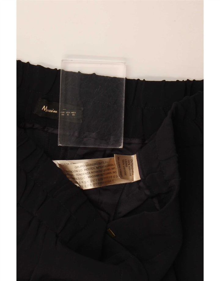 Massimo Dutti Damen Kurze Hose EU 40 Medium W30 L25 Schwarze Viskose