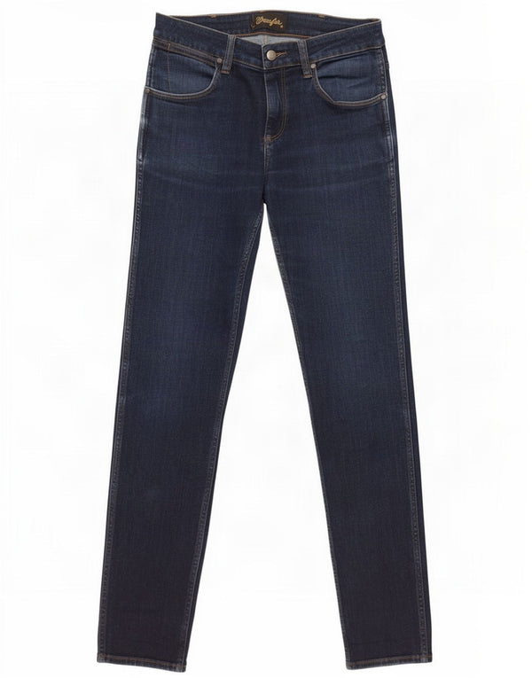 Wrangler Damen Stomper Slim Jeans W30 L31 Marineblaue Baumwolle