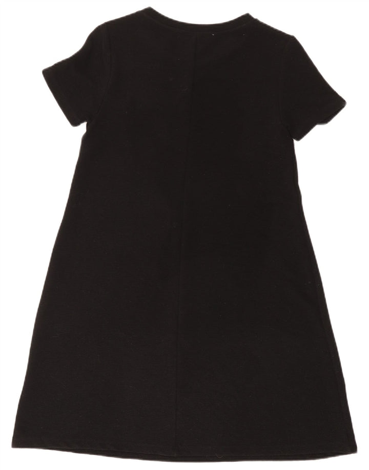 ZARA Damen A-Linien-Kleid UK 12 Medium Schwarz