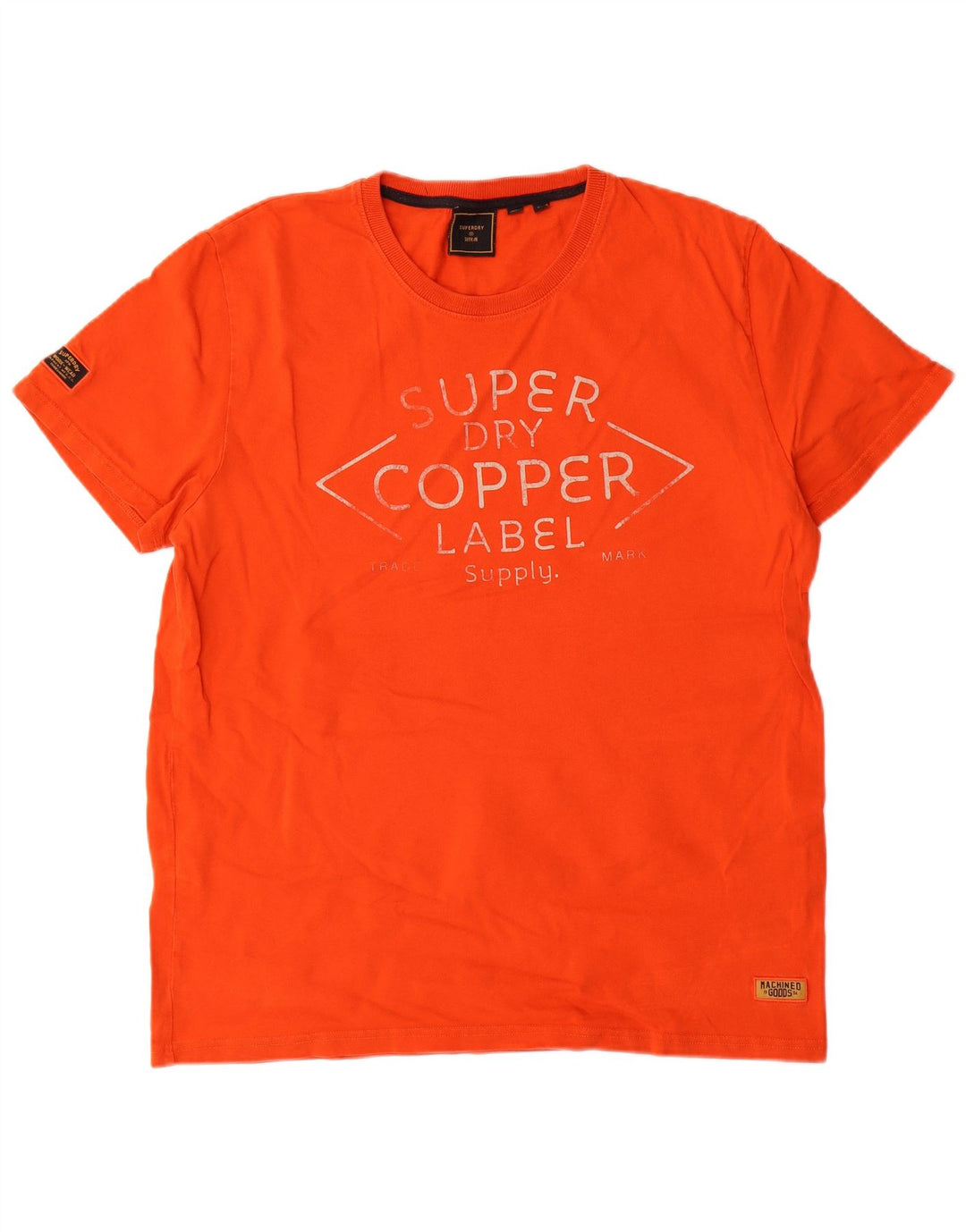 Superdry Herren Grafik T-Shirt Top 2XL Orange Baumwolle
