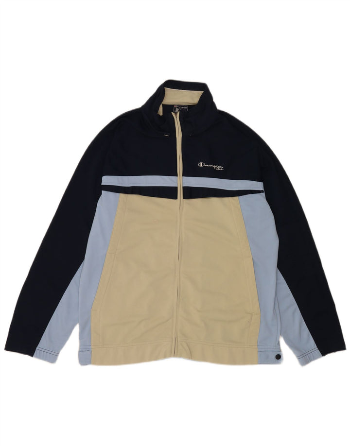Champion Herren-Trainingsanzug-Oberjacke, Mittelblau, Farbblock