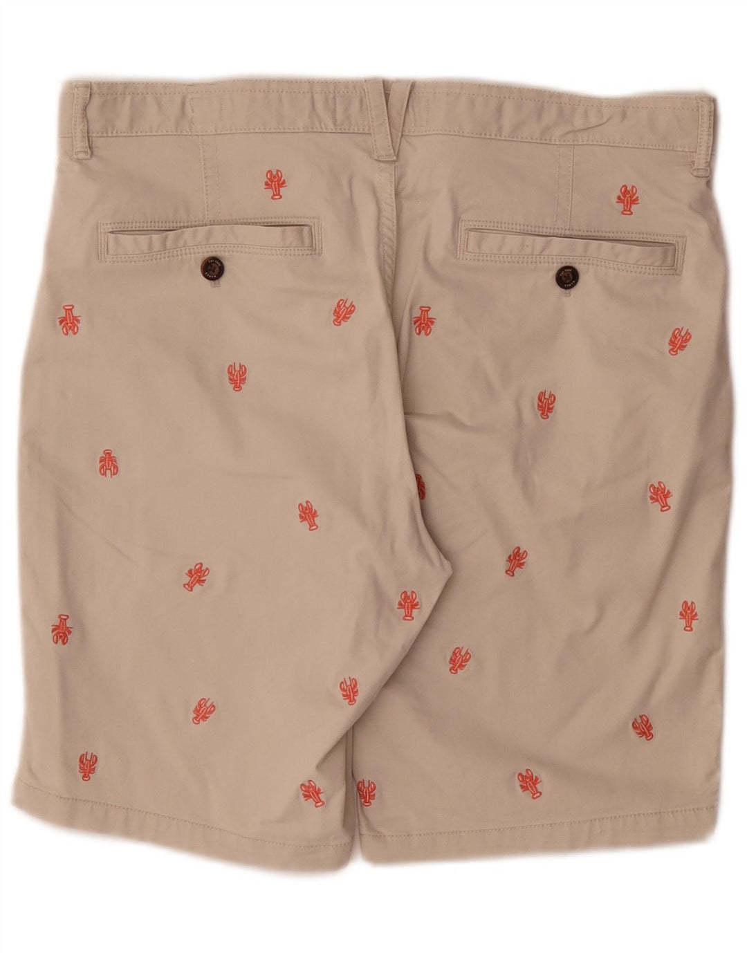 Superdry Herren-Chinoshorts, W34, groß, beige gepunktete Baumwolle