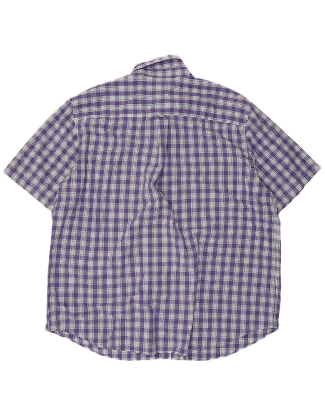 Chaps Herren-Kurzarmhemd 3XL, lila kariert, Baumwolle