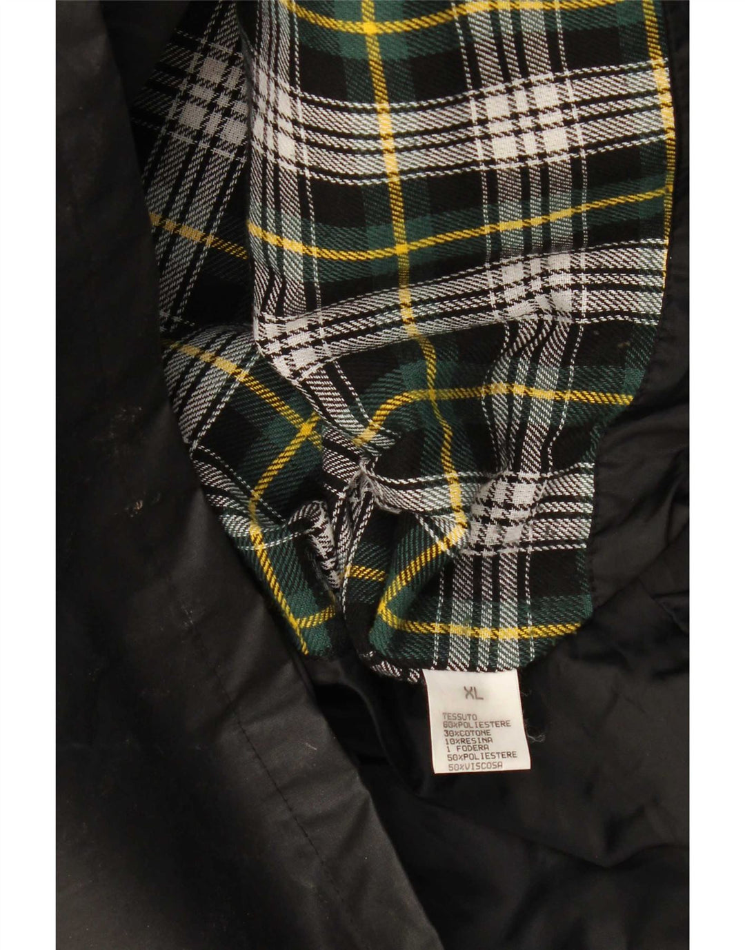 Wikes & Akerman Herrenjacke aus gewachster Baumwolle, UK 42, XL, Schwarz, Polyester