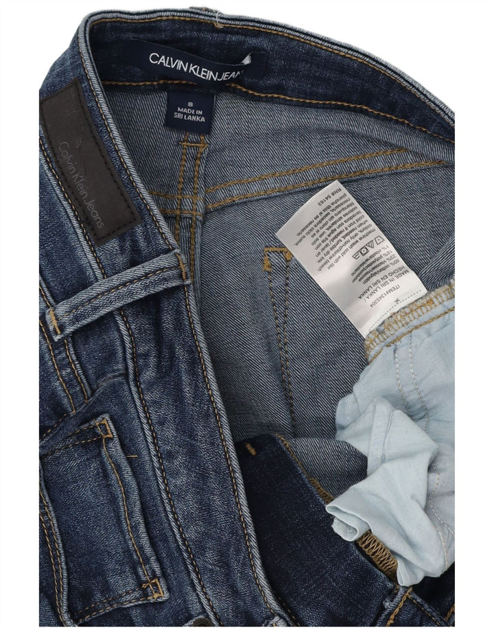 CALVIN KLEIN Damen Skinny Jeans US 8 Medium W30 L28 Blaue Baumwolle
