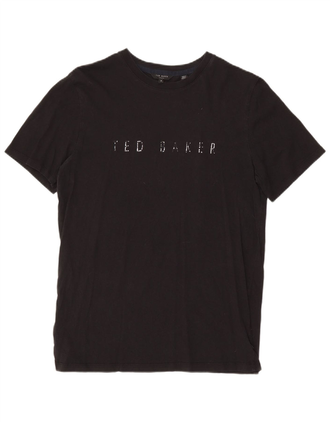 Ted Baker Herren-T-Shirt mit Grafik, Größe 3, mittelschwarz