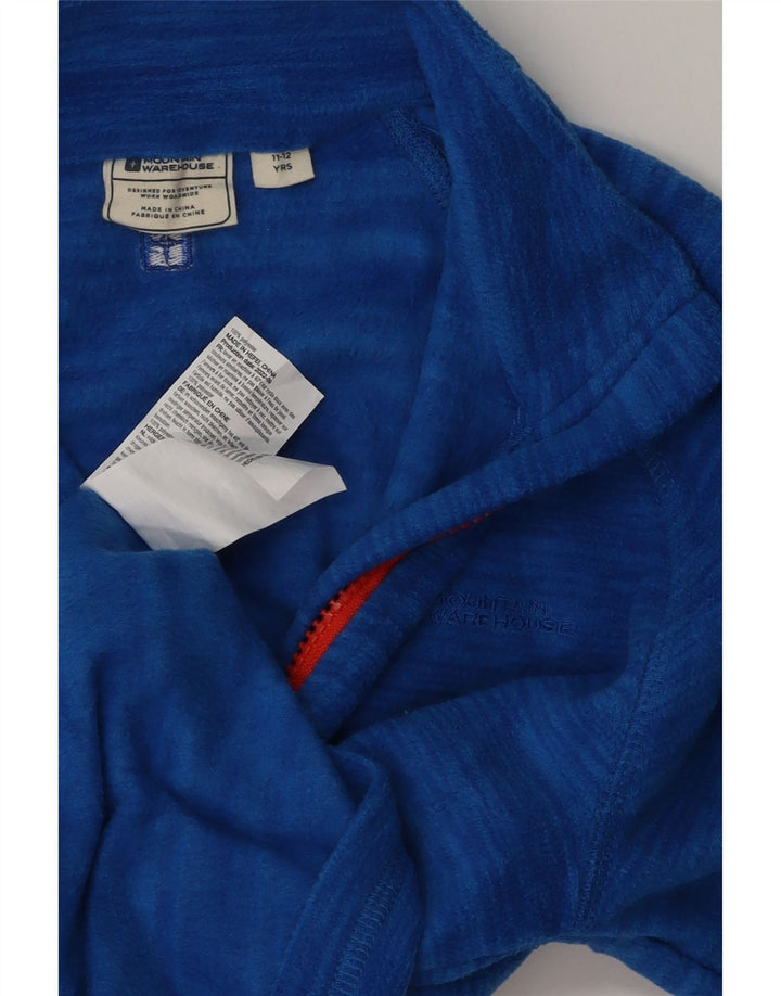 Mountain Warehouse Fleecejacke für Jungen, 11–12 Jahre, blaues Polyester