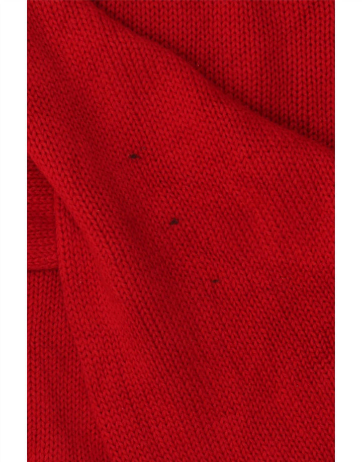 Chaps Herren-Pullover mit Rundhalsausschnitt, Größe L, aus roter Baumwolle