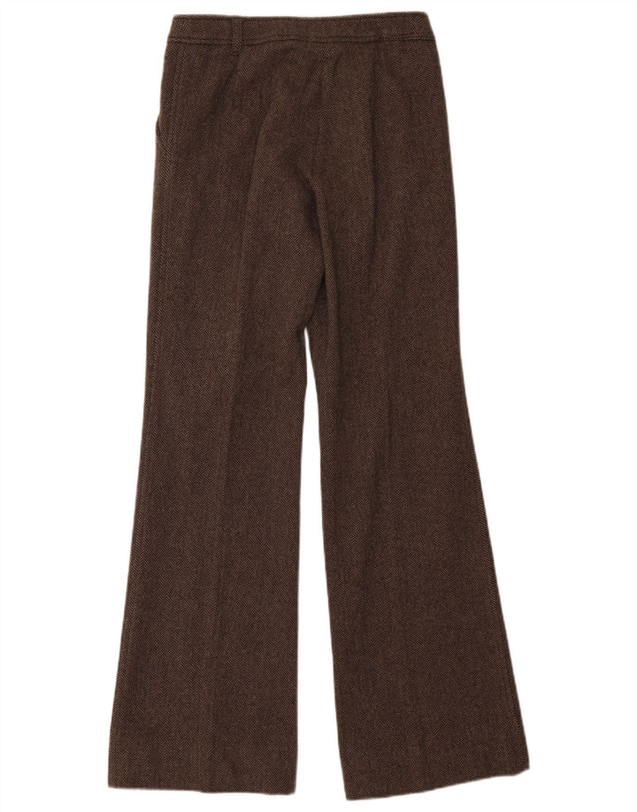 Max Mara Damen-Wochenend-2-teiliger Anzug, UK 8, S, W28, L33, Braun, Fischgrätenmuster