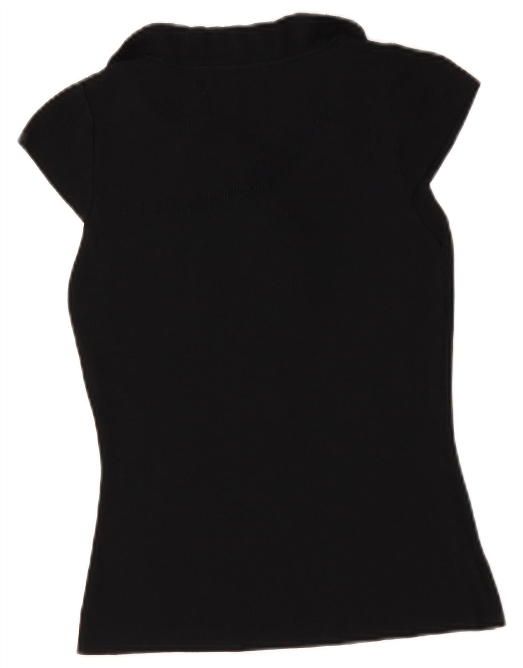 Von Dutch Damen-Blusenoberteil UK 12 Mittelschwarze Mikrofasern