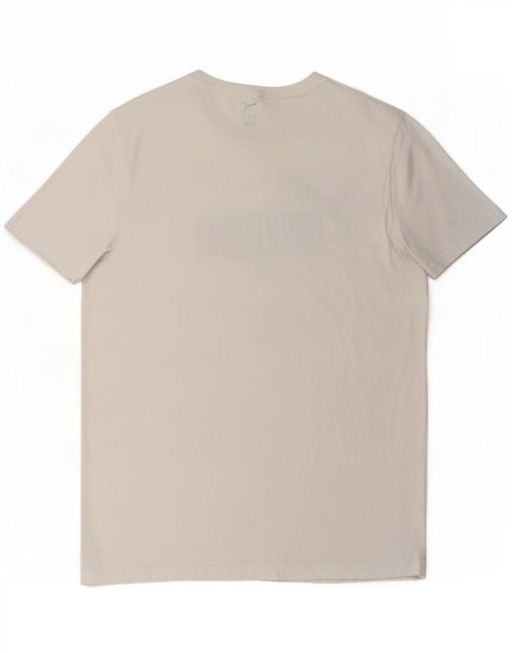 Puma Herren Grafik T-Shirt Top Large Weiß