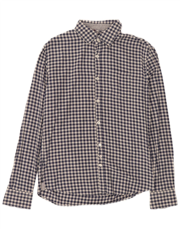 WOOLRICH Herren-Flanellhemd XS, marineblau, Gingham-Baumwolle