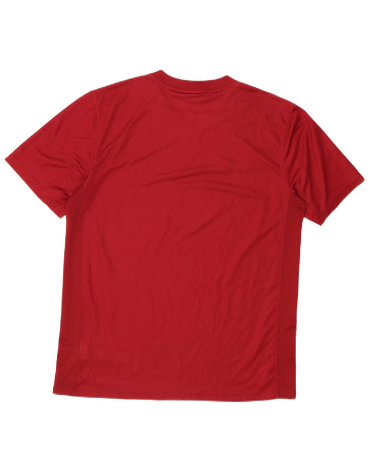 Nike Herren Dri Fit T-Shirt Top Large Maroon Polyester