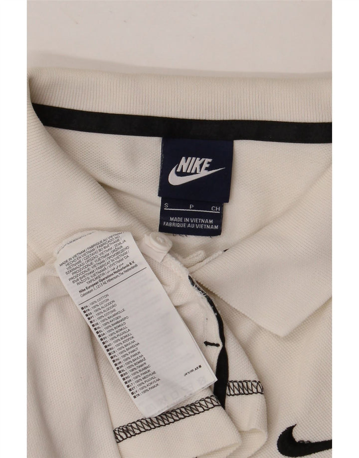 NIKE Herren-Poloshirt, Größe S, weiße Baumwolle