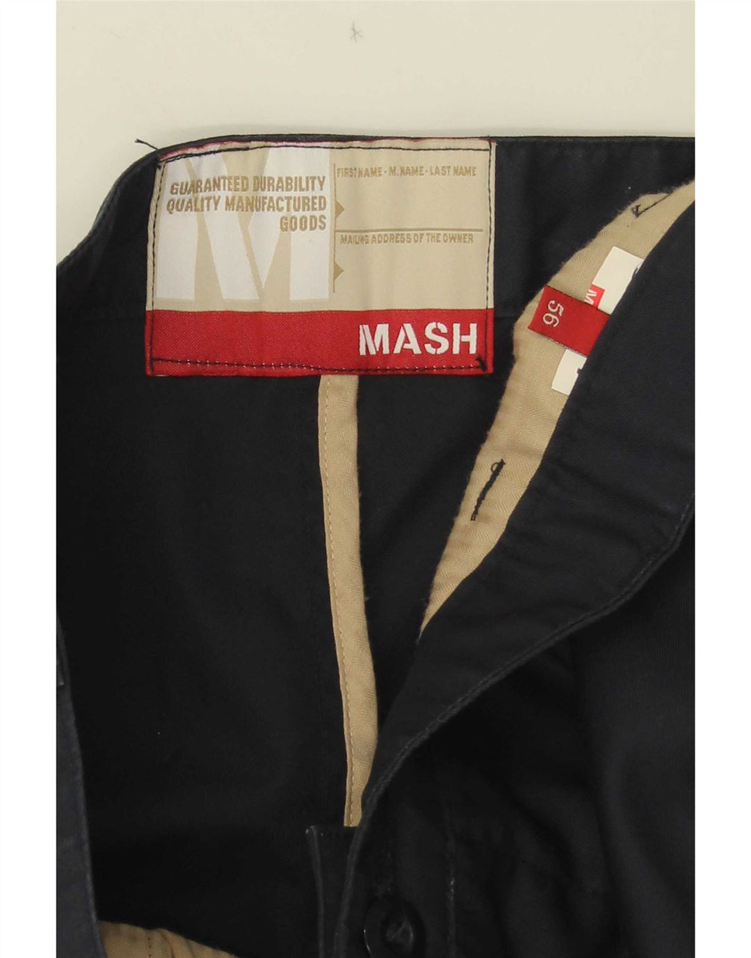 Gerade Herren-Chinohose von Mash, W38, L30, Marineblau