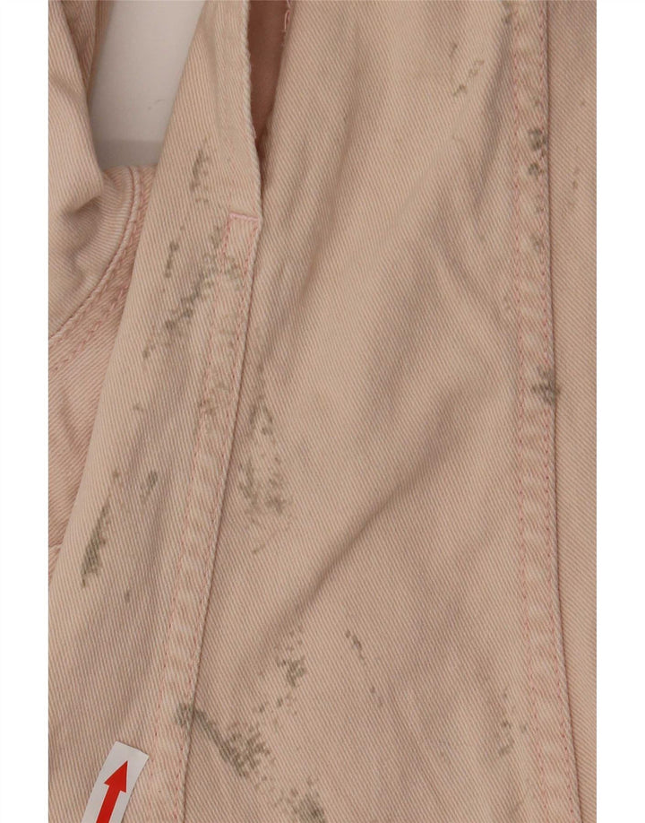 Zara Damen Übergroße Jeansjacke UK 6 XS Rosa Baumwolle