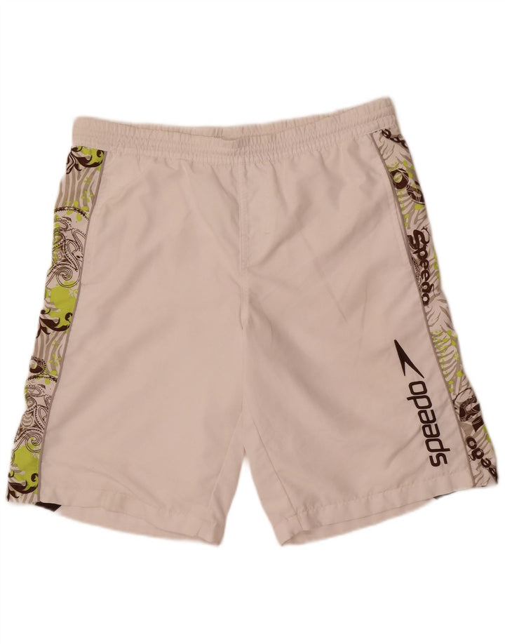 Speedo Herren-Badeshorts mit Grafik, klein, weiß, geblümt