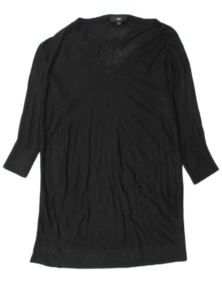 MOSSIMO Damen Langarm-Pulloverkleid mit Fledermausärmeln, UK 18, XL, Schwarz, Acryl