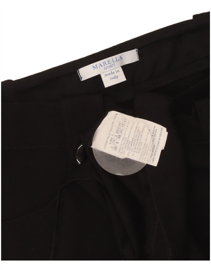 Marella Damen Minirock UK 10 Small W34 Schwarze Viskose
