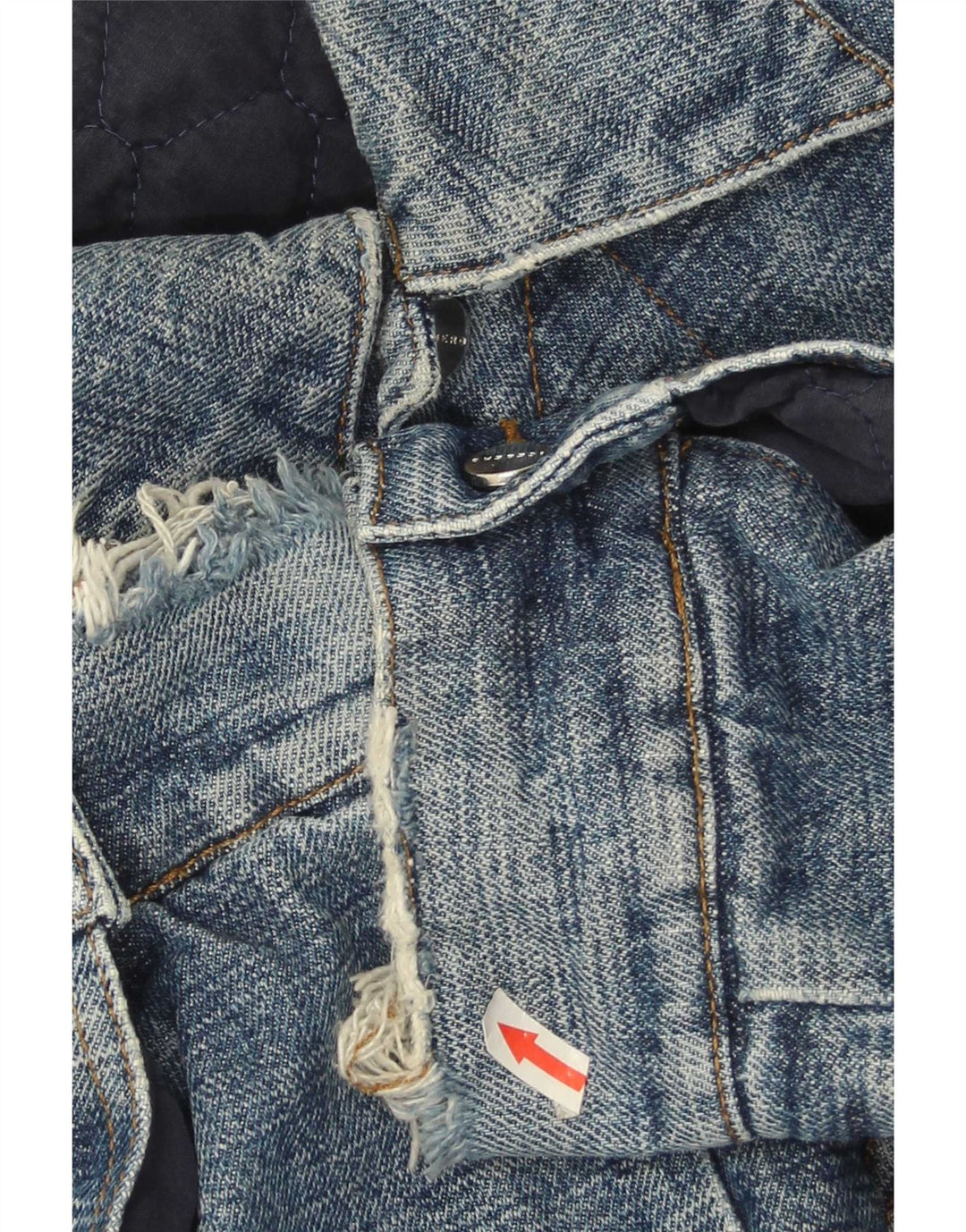 Iceberg Herren Jeansjacke IT 54 2XL Blaue Baumwolle