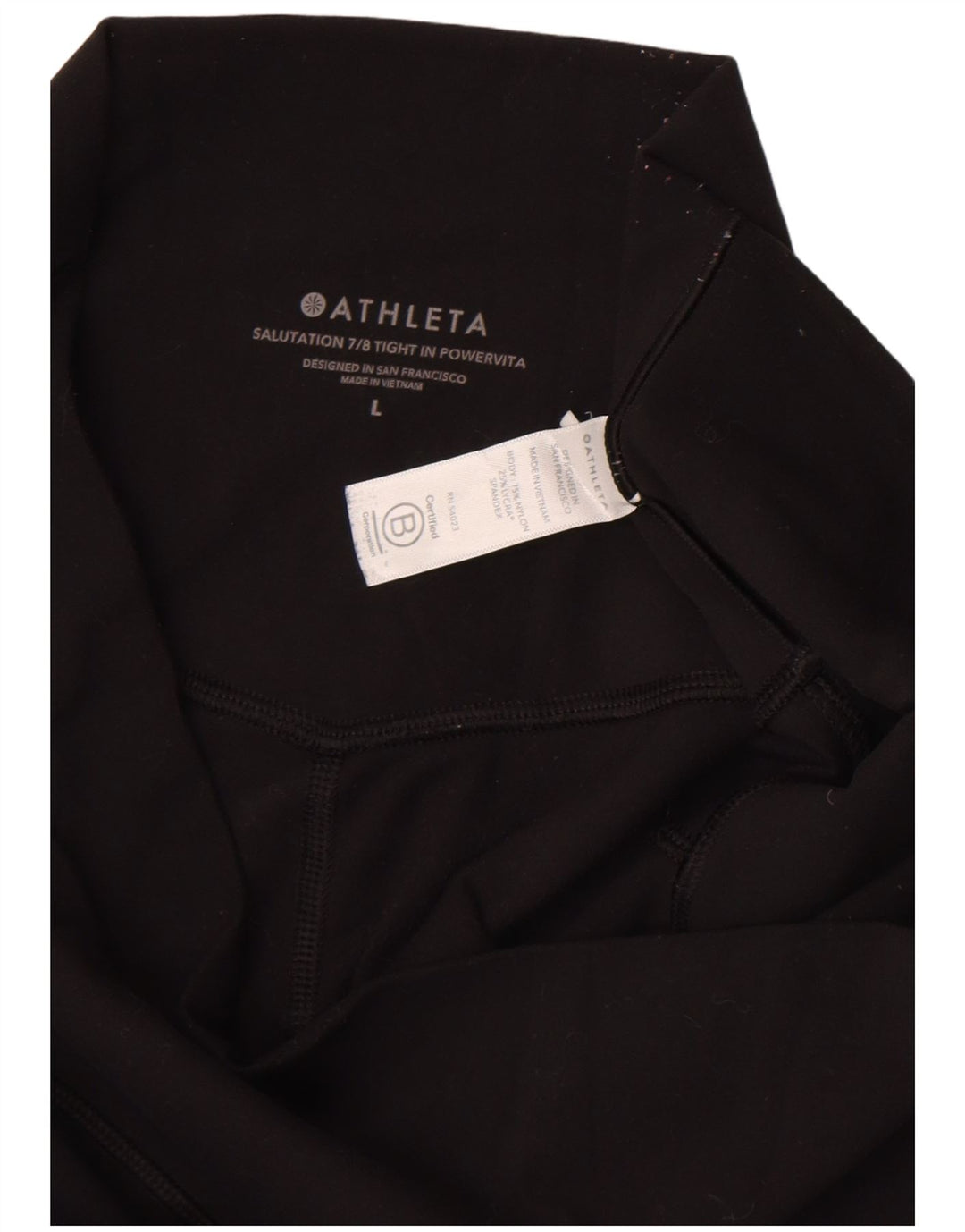 Athleta Damen Capri-Leggings UK 16 Large Schwarzes Nylon
