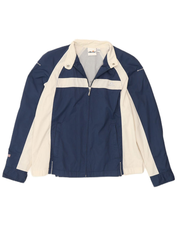 Ellesse Damen-Trainingsanzug-Top-Jacke, UK 12, mittleres Marineblau, Farbblock