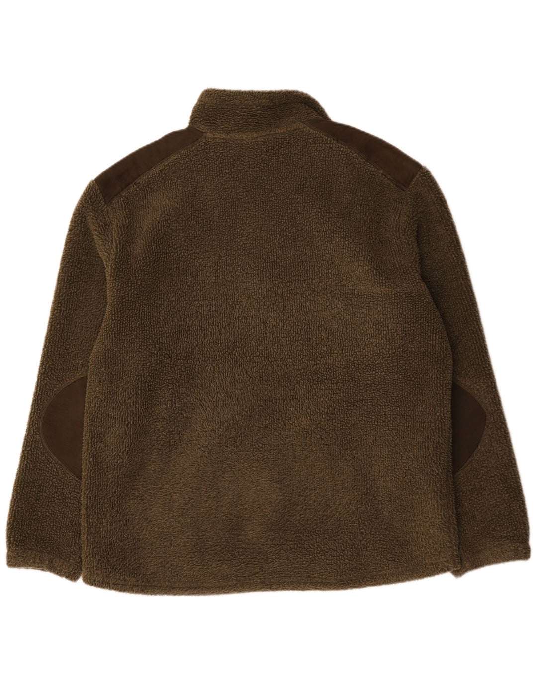 Vintage Herren Fleecejacke UK 44 2XL Khaki Colourblock Polyester
