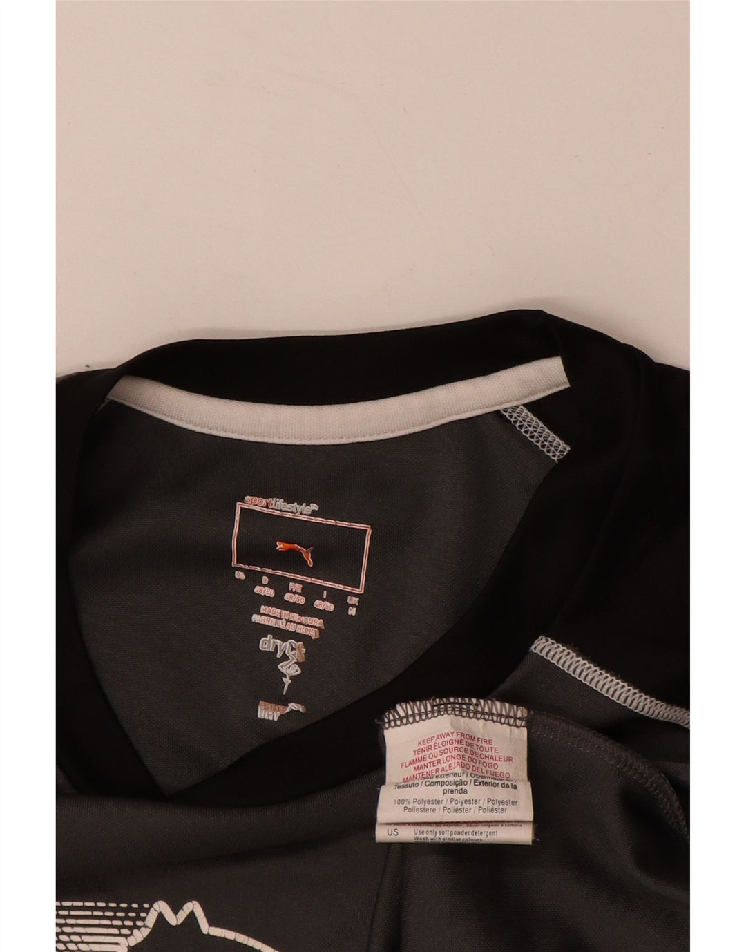 PUMA Herren Grafik-T-Shirt-Oberteil Mittelgraues Colourblock-Polyester