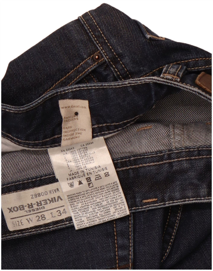 DIESEL Damen Viker-R-Box Jeansshorts W28 Mittelmarineblaue Baumwolle