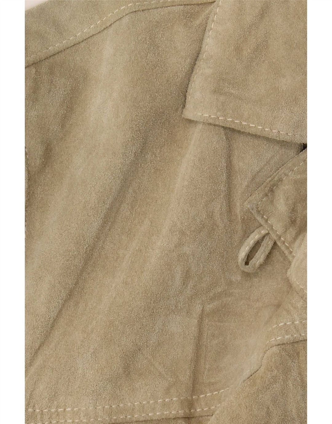 Rossodisera Damen Übergroße Wildlederjacke UK 14 Medium Beige Leder