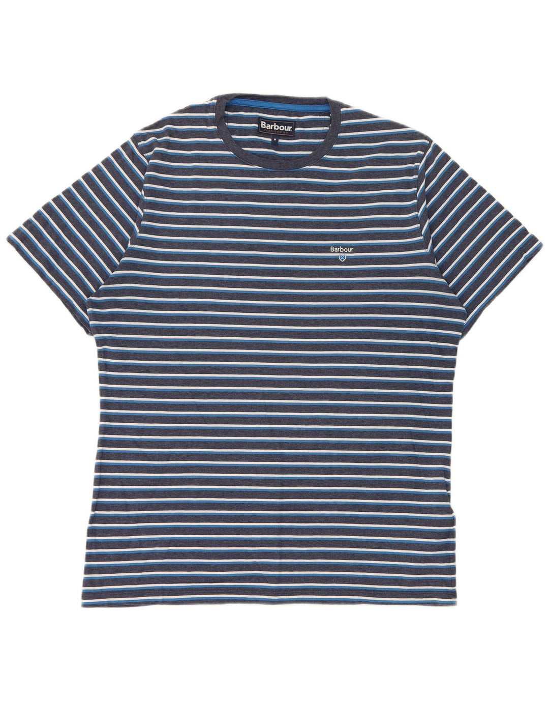 Barbour Herren-T-Shirt-Oberteil, mittelgroß, marineblau, gestreift, Baumwolle