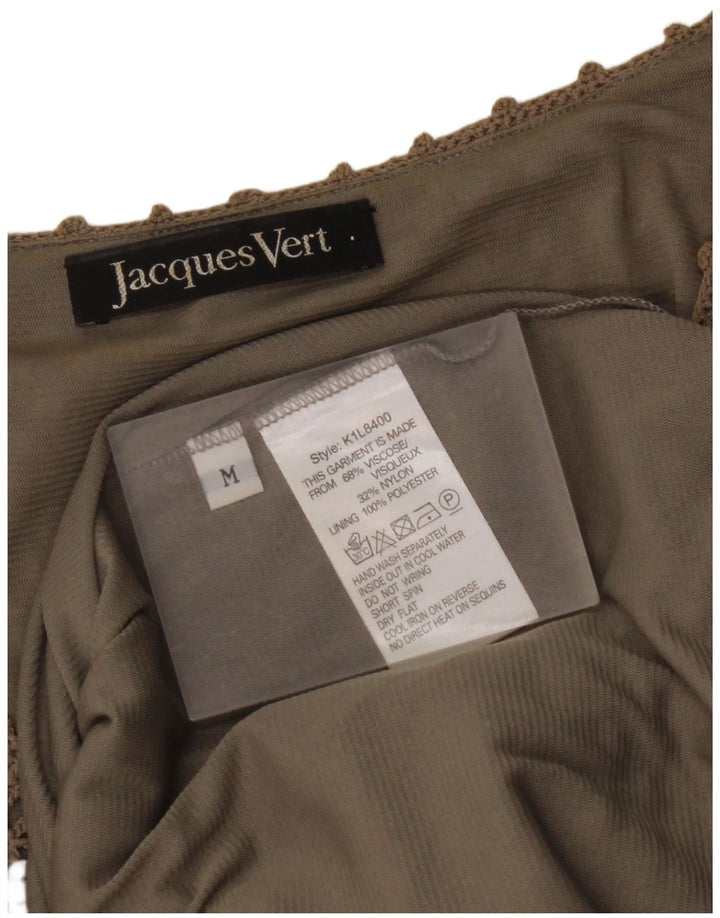 JAQUES VERT Damen Häkelblusenoberteil UK 14 Medium Khaki Viskose