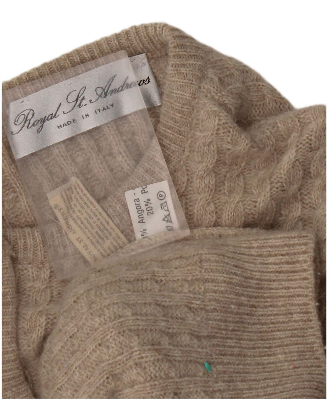 ST. ANDREWS Damen Strickjacke UK 18 XL Beige Angora