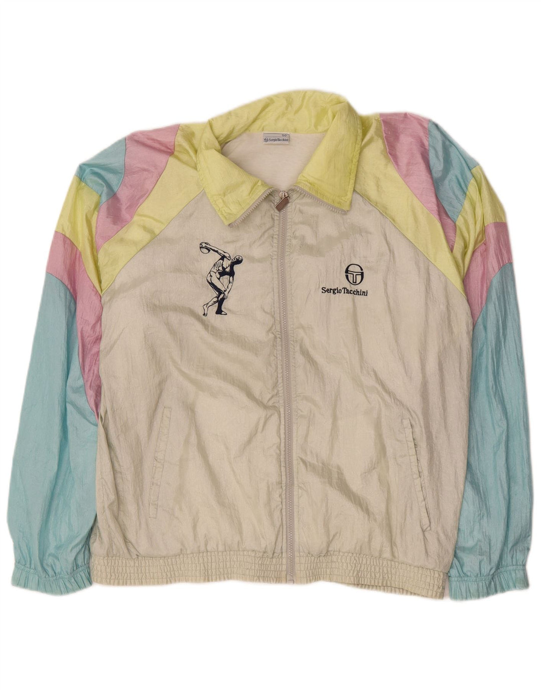 Sergio Tacchini Herren Grafik-Trainingsanzug-Oberteiljacke IT 50 Medium Mehrfarbig