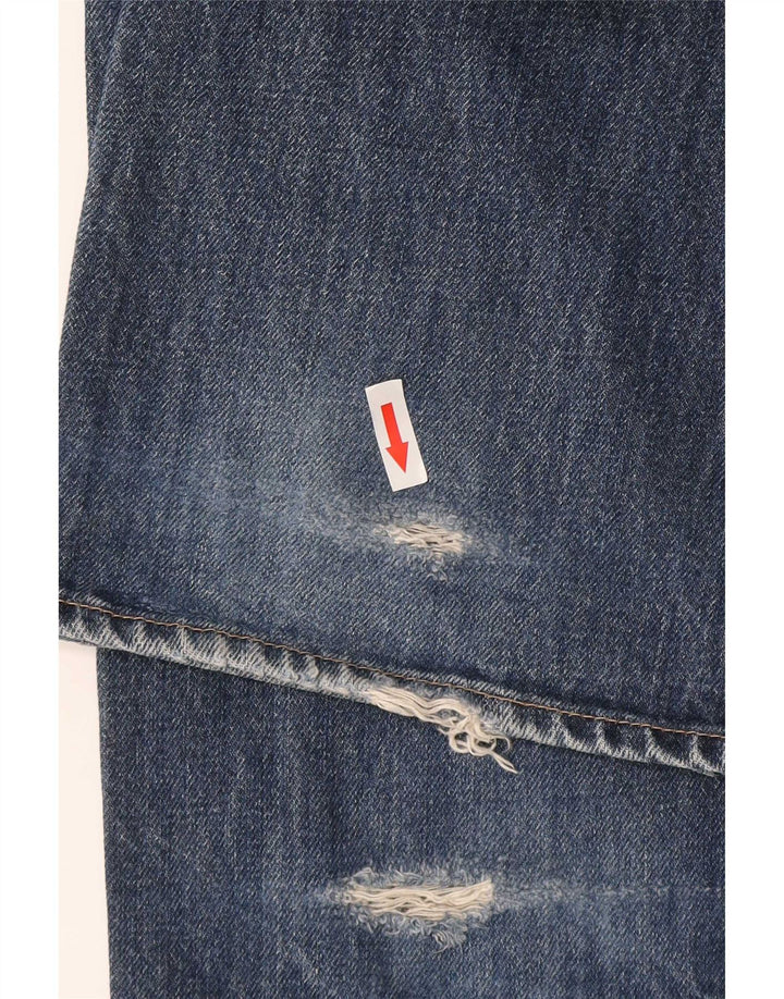 Diesel Herren Straight Jeans W30 L29 Blaue Baumwolle