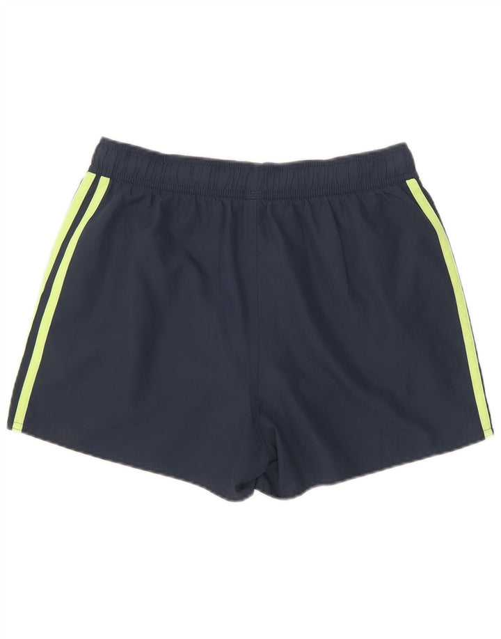 Adidas Damen Sportshorts UK 10 Small Marineblau Polyester