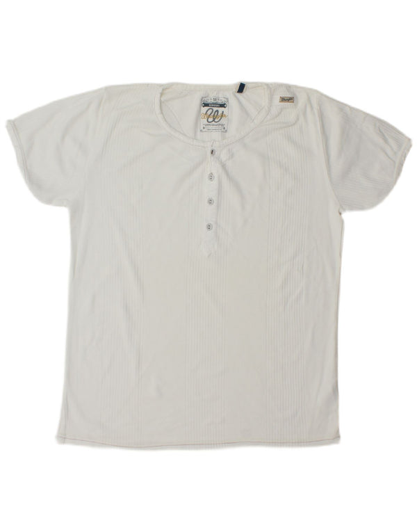 Wrangler Herren T-Shirt Top 2XL Weiße Baumwolle