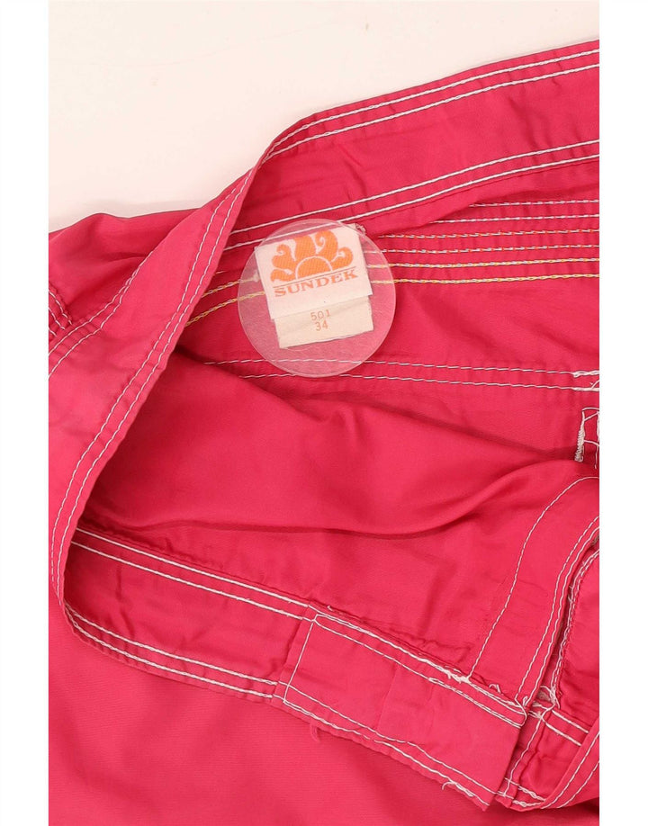 Sundek Herren-Badeshorts, groß, rosa Nylon