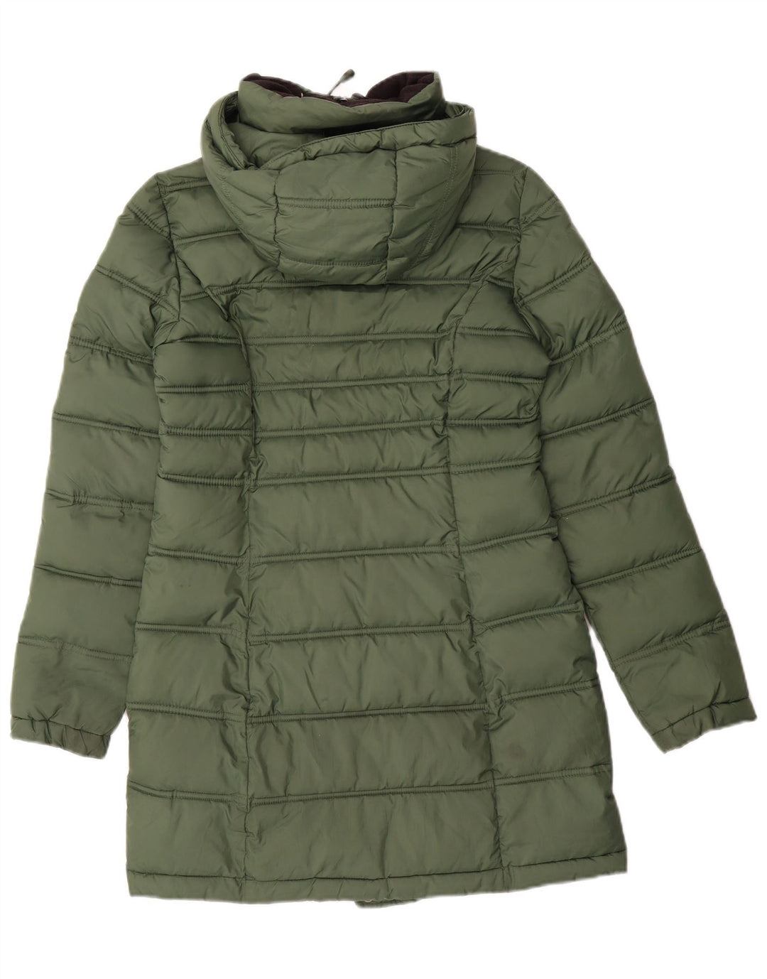 Superdry Wattierter Mantel mit Kapuze für Damen, UK 6, XS, Grün, Polyester