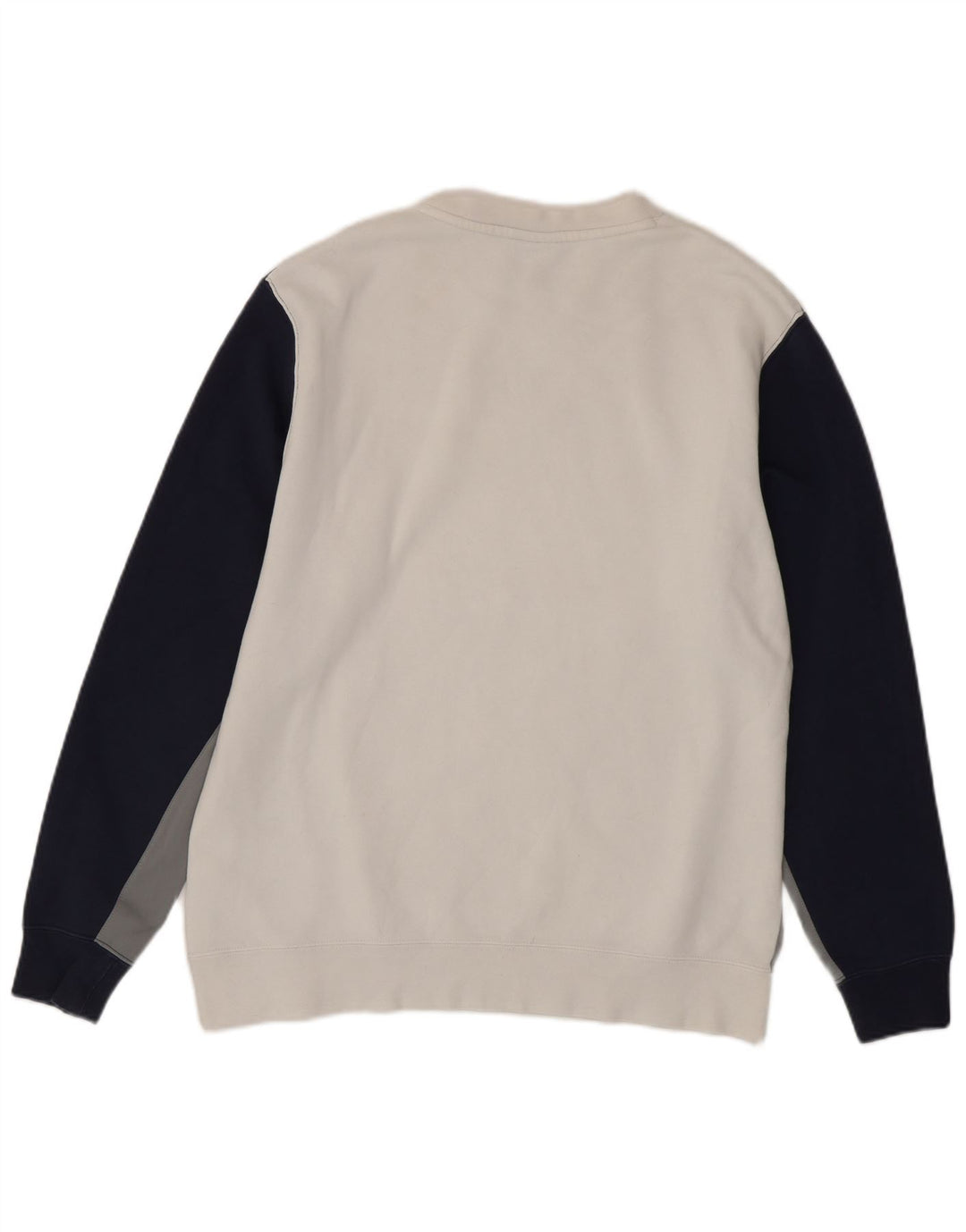 Nike Herren-Sweatshirt mit Grafik, groß, weiße Farbblock-Baumwolle