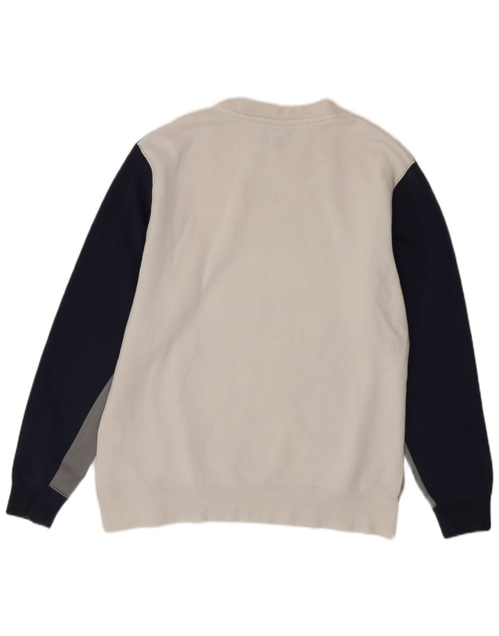 Nike Herren-Sweatshirt mit Grafik, groß, weiße Farbblock-Baumwolle